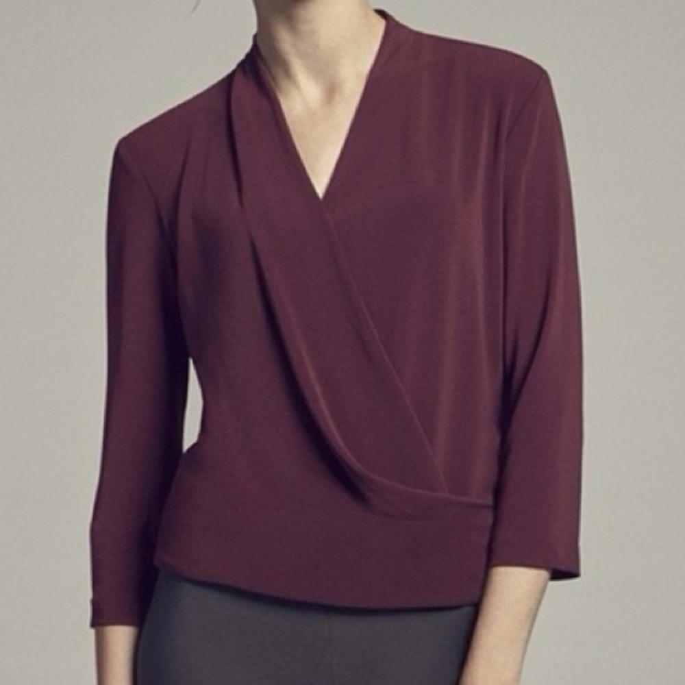 MM LaFleur original Deneuve top in blackberry